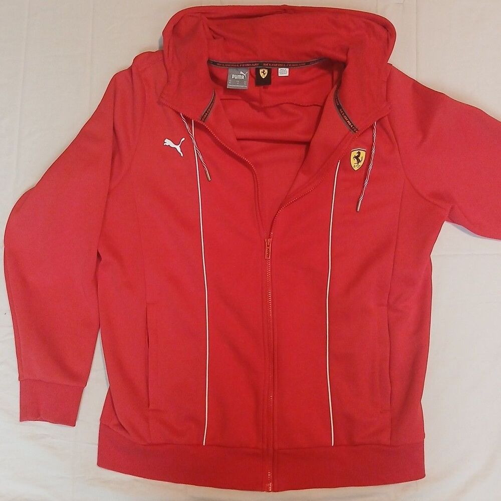 Puma Scuderia Ferrari Race Men's Jacket Hoodie Sweatshirt Red XL